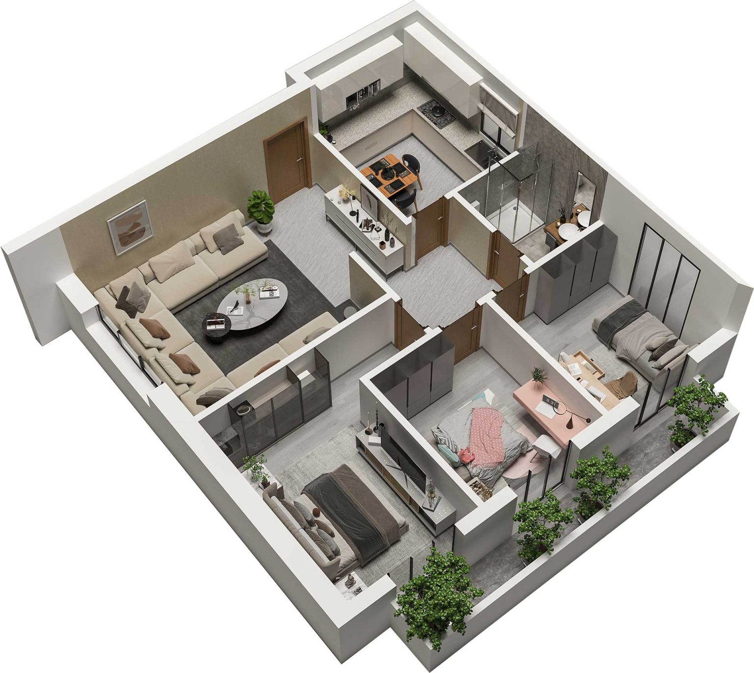 3D Floor Plan 1