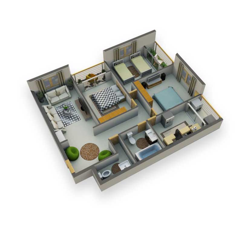 3D Floor Plan 1